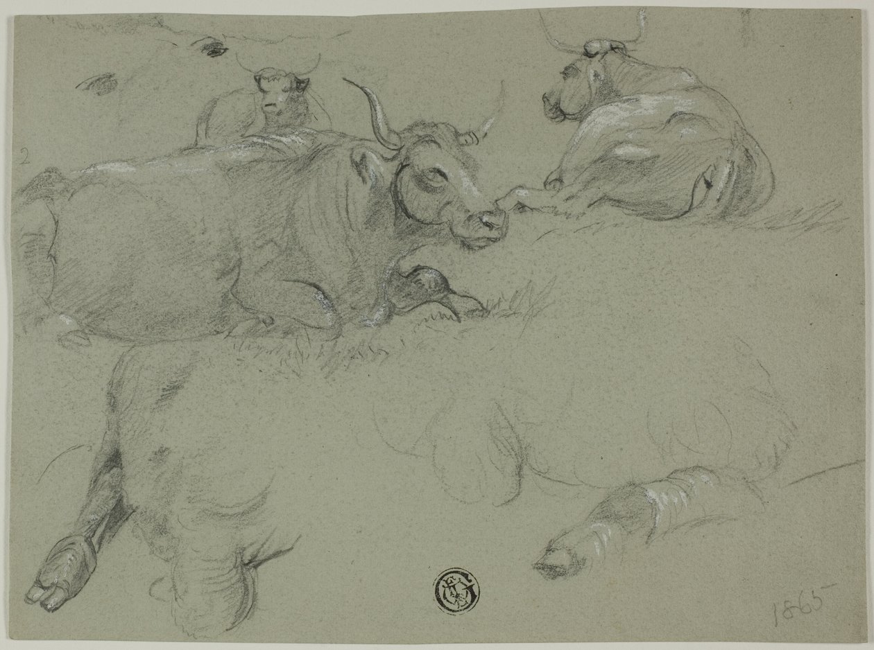 Esboços de vacas de Rosa Bonheur