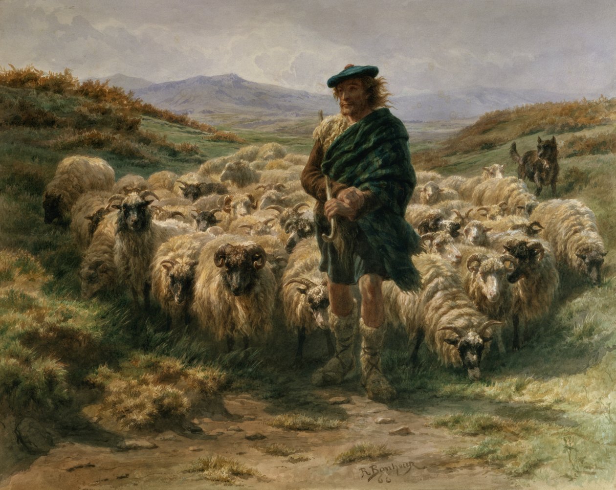 O pastor das montanhas, aquarela de Rosa Bonheur