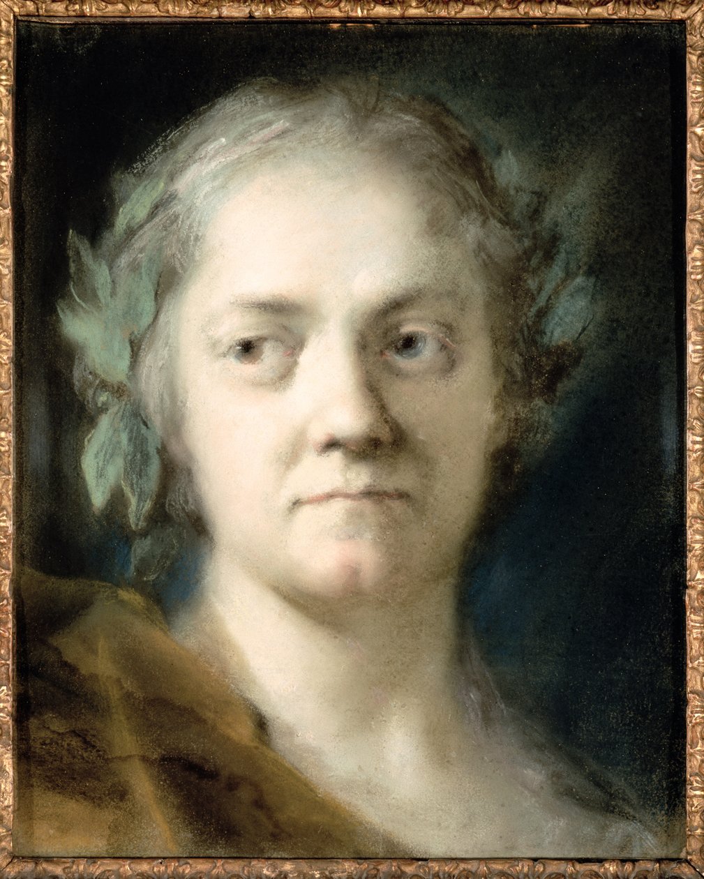 Auto-retrato (óleo sobre papel) de Rosalba Giovanna Carriera