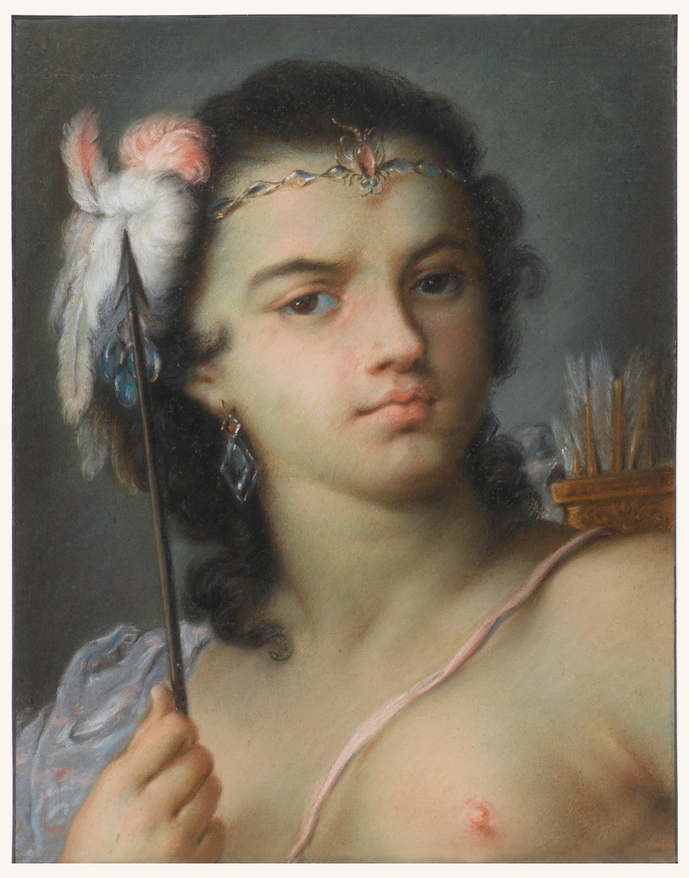 Desenho, Personificação da América, antes de 1720 de Rosalba Carriera