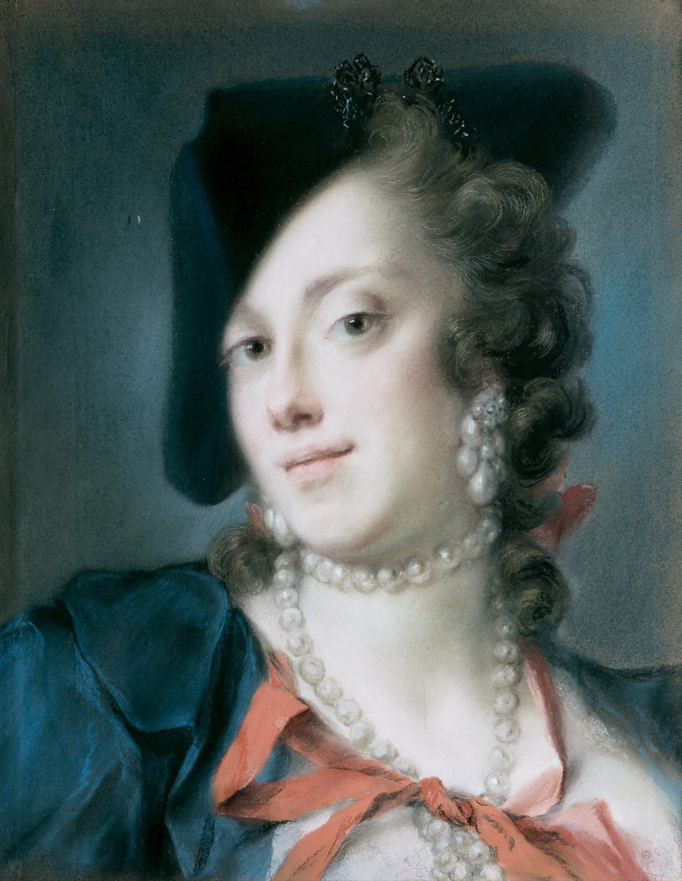 Uma senhora veneziana da Casa de Barbarigo Caterina Sagredo Barbarigo, ca 1735-1739 de Rosalba Giovanna Carriera