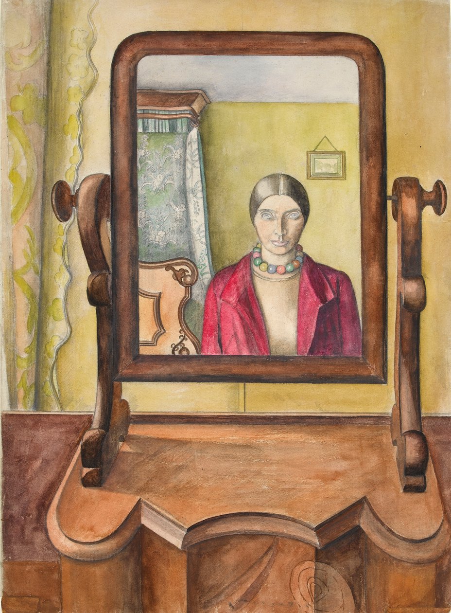 Auto-retrato, final dos anos 1920 (wc no papel) de Rosalie Brill