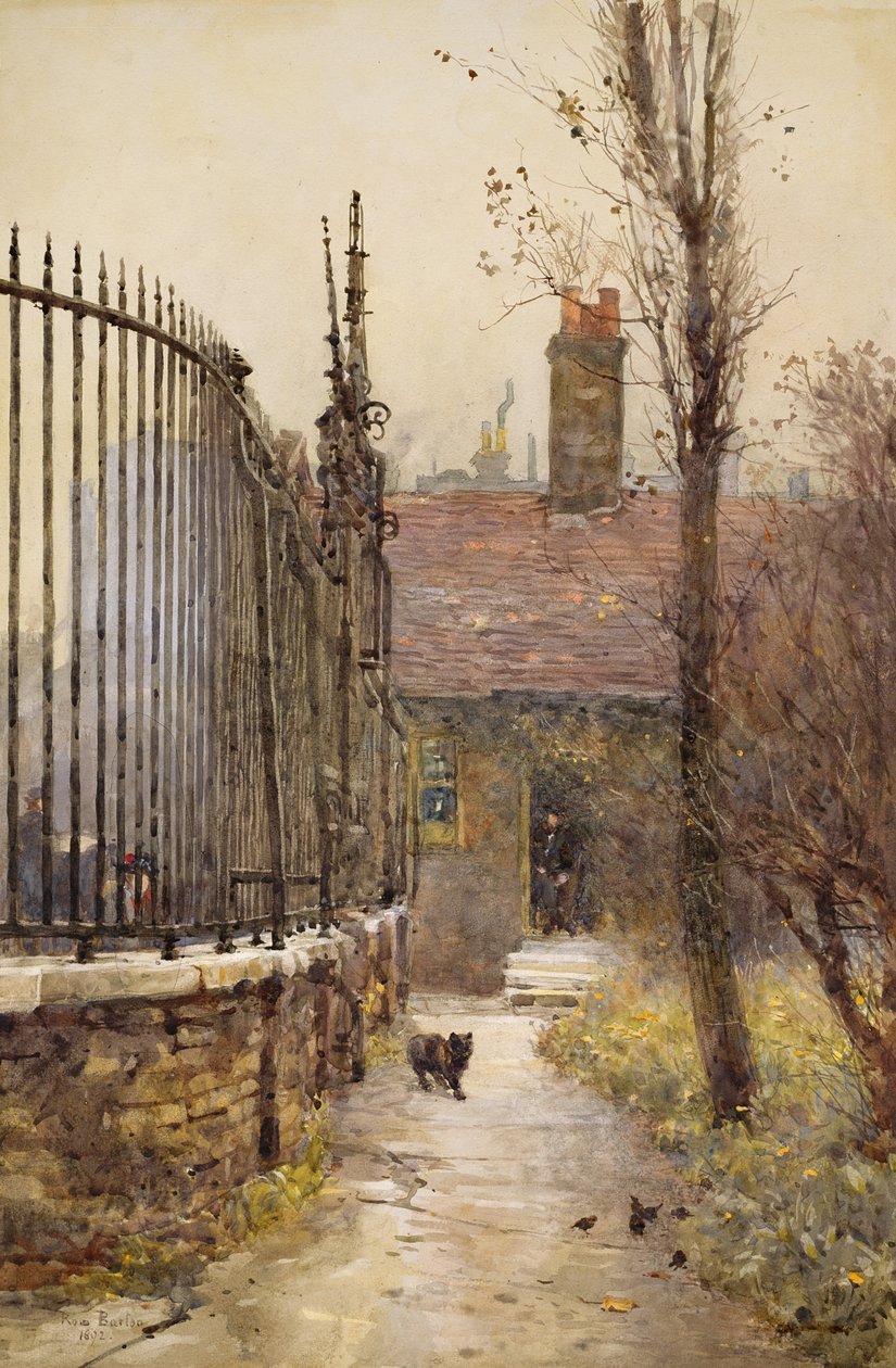 Emanuel Hospital, Westminster, 1892 (wc no papel) de Rose Maynard Barton