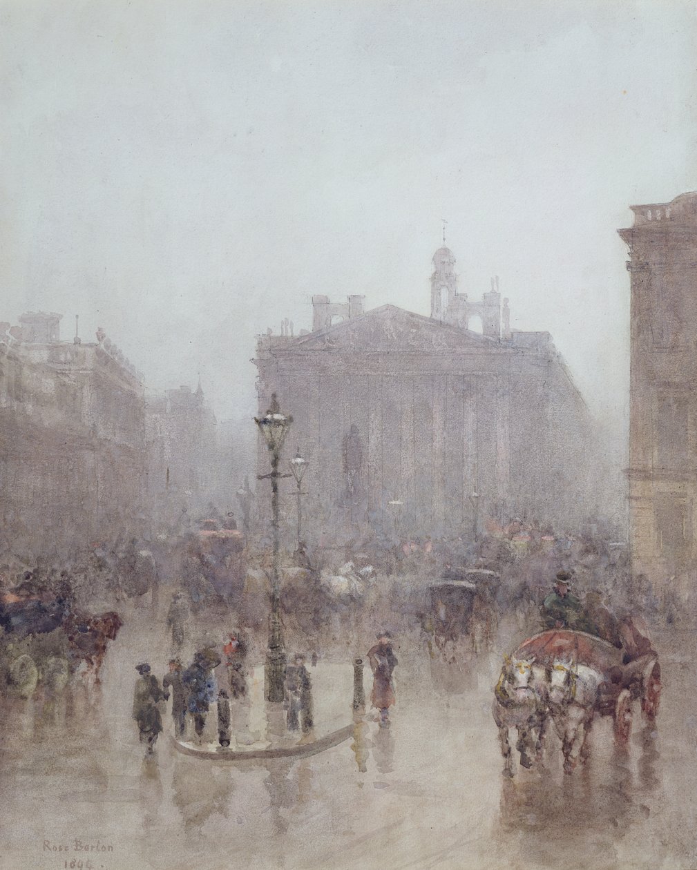 The Royal Exchange, 1894 (wc no papel) de Rose Maynard Barton