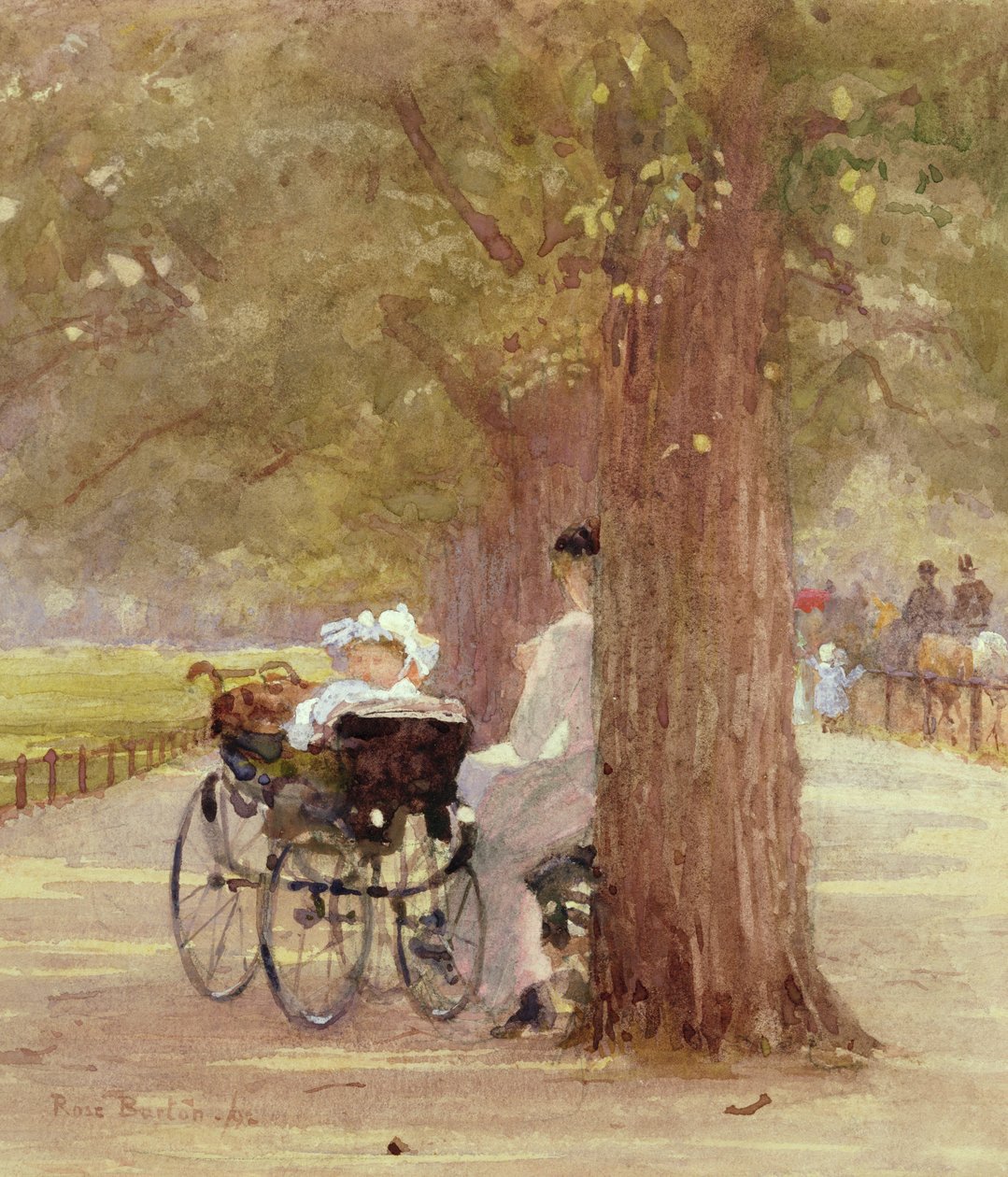 Um descanso em Rotten Row, 1892 de Rose Maynard Barton