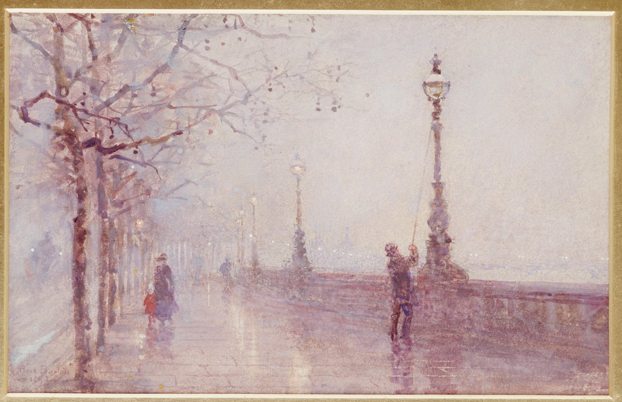 A Última Lâmpada, Terraplenagem do Tamisa, 1892 de Rose Maynard Barton