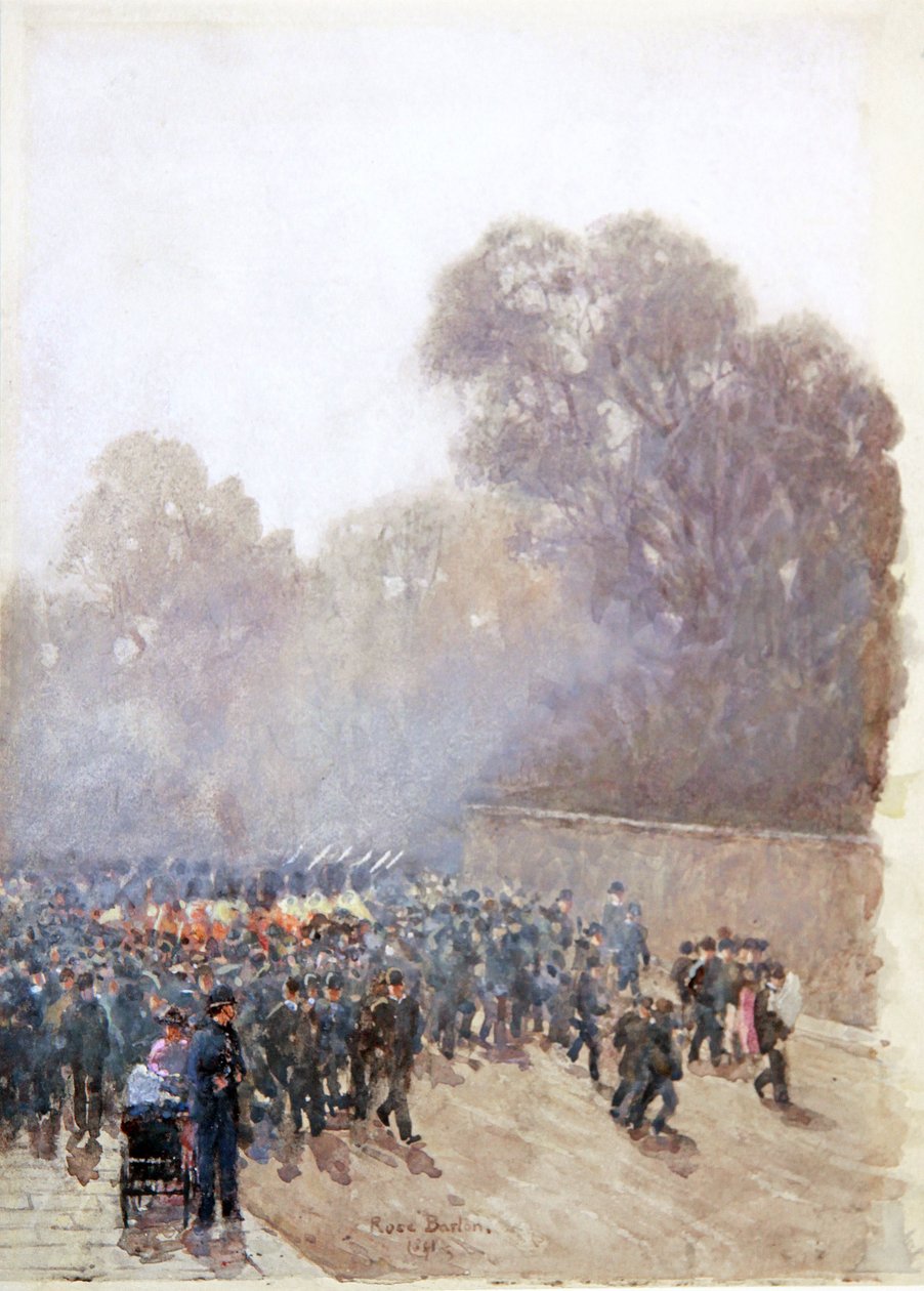 A parada dos soldados 1891 (aguarela) de Rose Maynard Barton