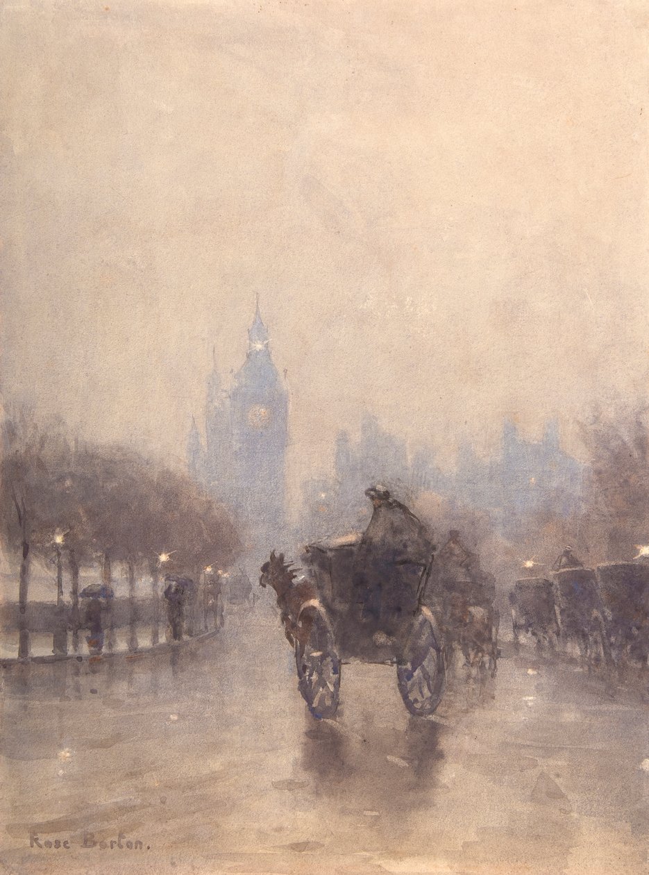 Victoria Embankment (aguarela) de Rose Maynard Barton
