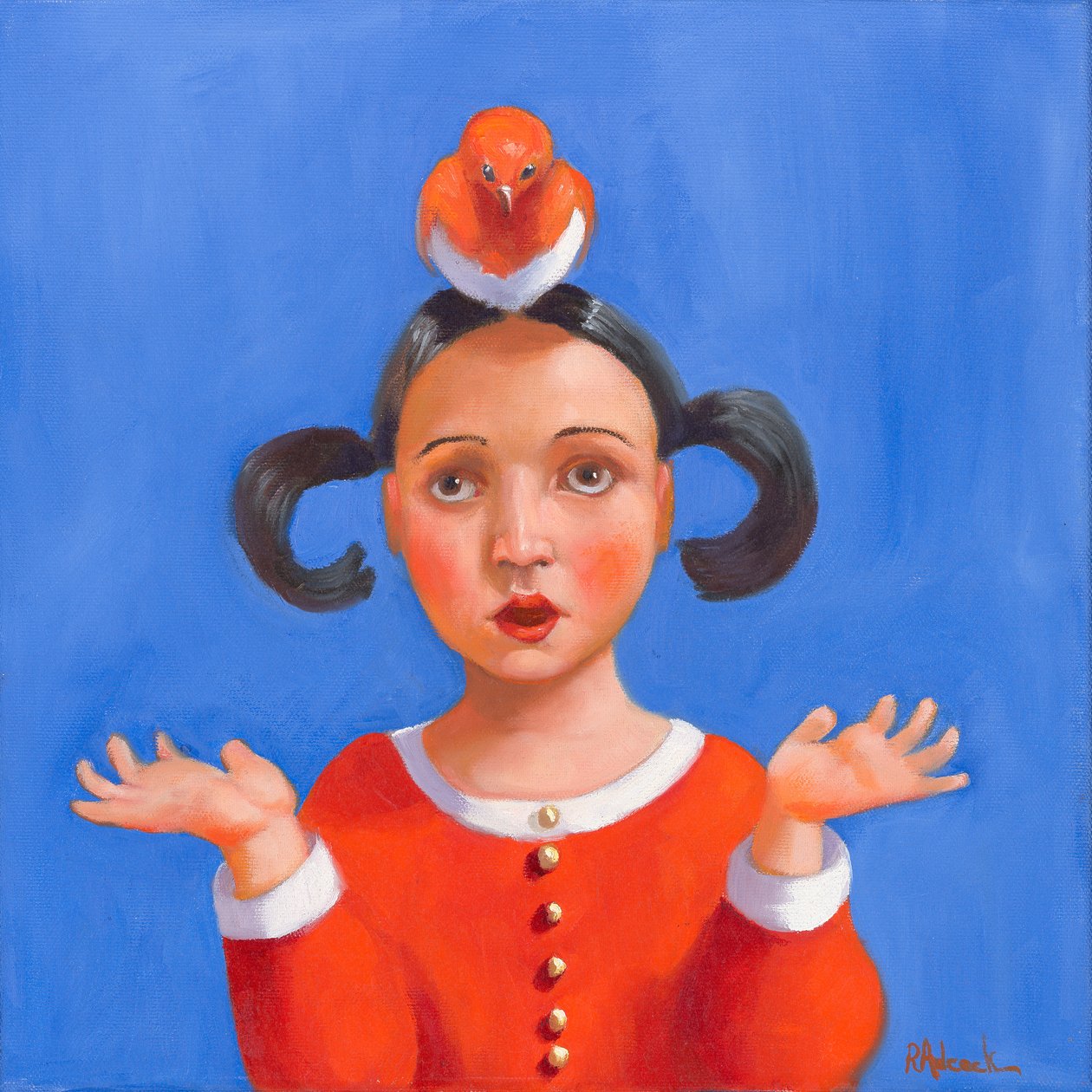 Como poderia ser, 2022 (óleo sobre tela) de Rosemarie Adcock