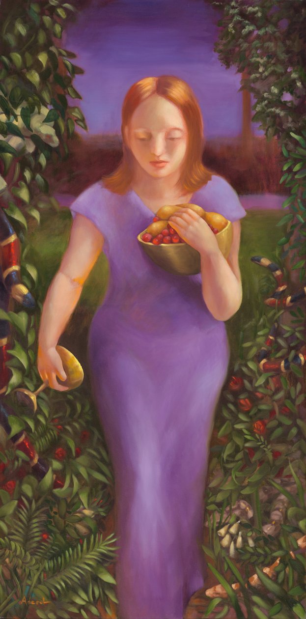 Salmo 23: Na presença dos meus inimigos, 2008 (óleo sobre tela) de Rosemarie Adcock