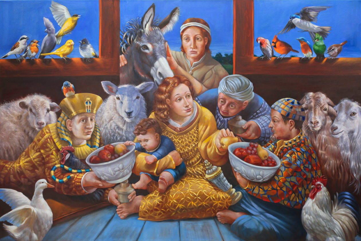 A Epifania, 2017 (óleo sobre tela) de Rosemarie Adcock