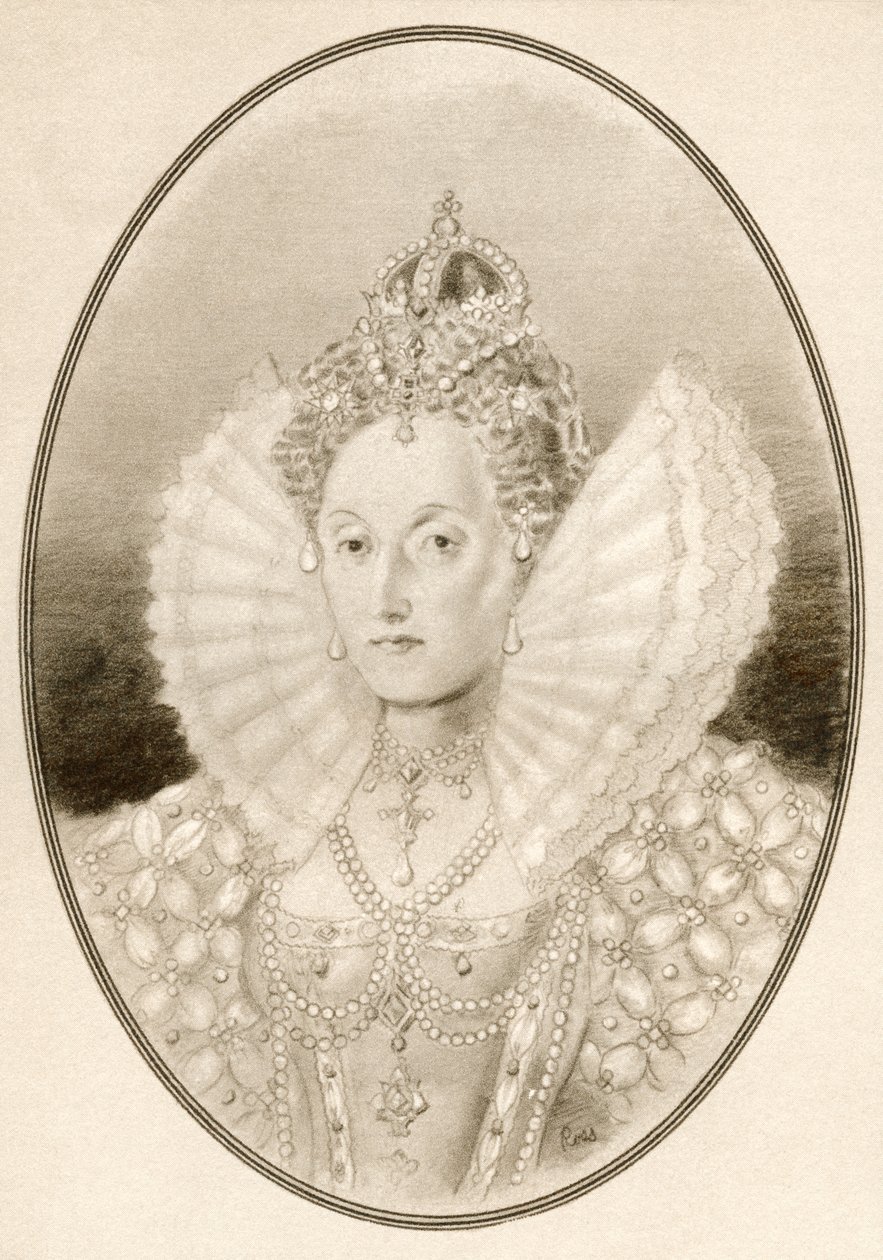 Elizabeth I, também conhecida como The Virgin Queen, Gloriana ou Good Queen Bess, de Living Biography of Famous Rules. de Ross Gordon