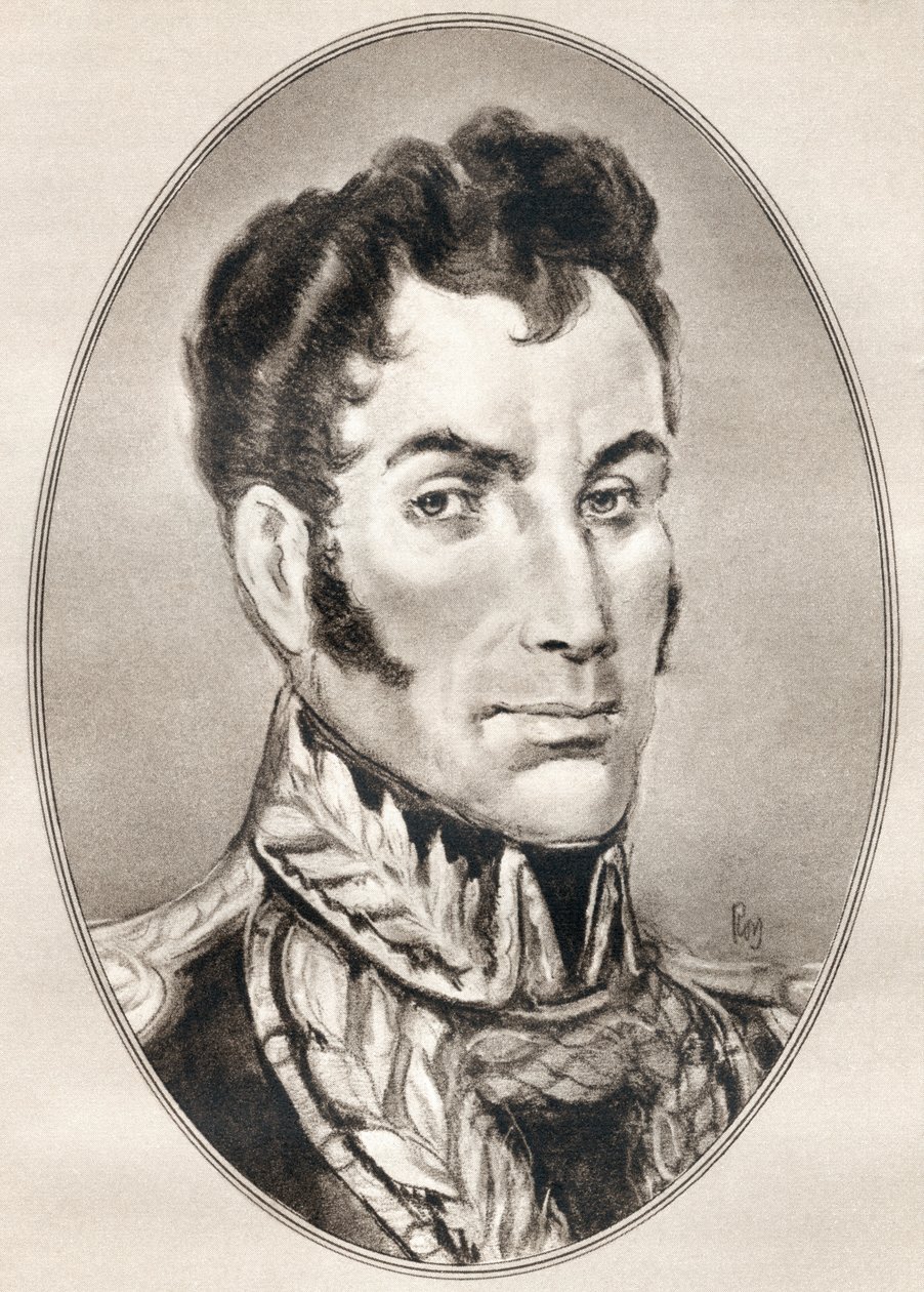 Simon Jose Antonio de la Santusima Trinidad Bolivar Palacios Ponte y Blanco, de Living Biography of Famous Men. de Ross Gordon