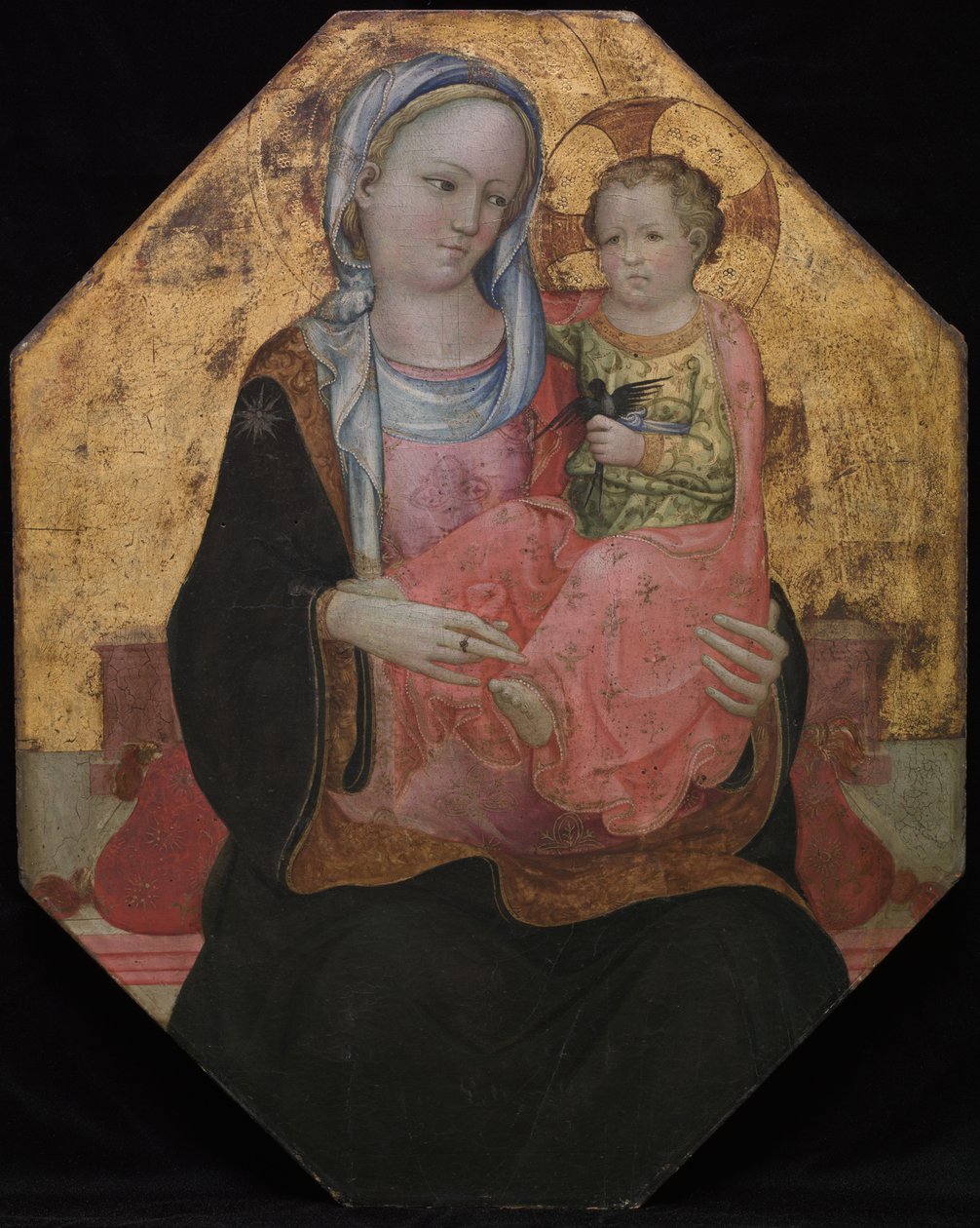 Virgem e Criança, finais de 1430s (tempera na madeira) de Rossello di Jacopo Franchi