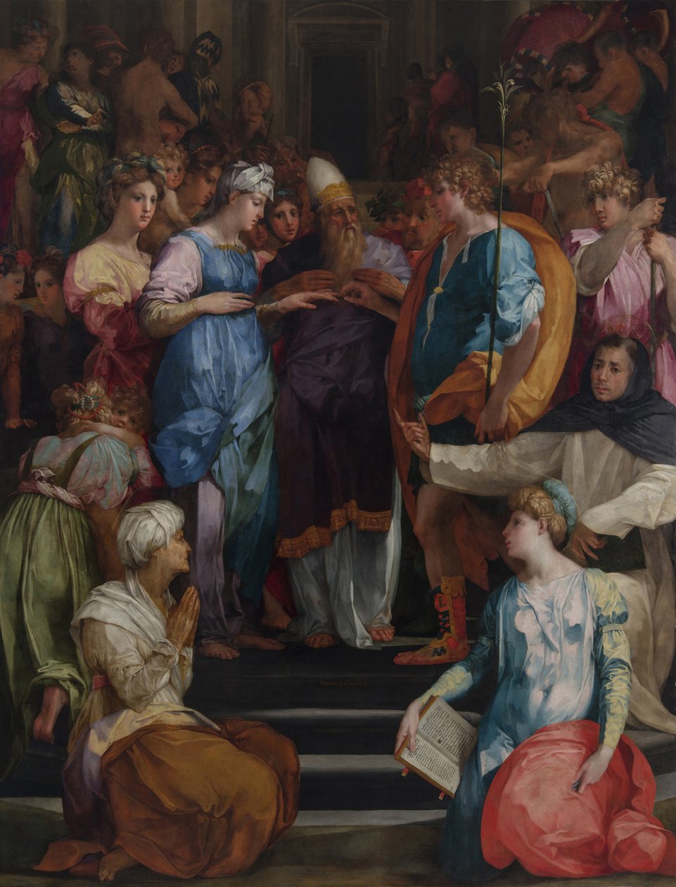 O casamento da Virgem Pala Ginori, 1523 de Rosso Fiorentino