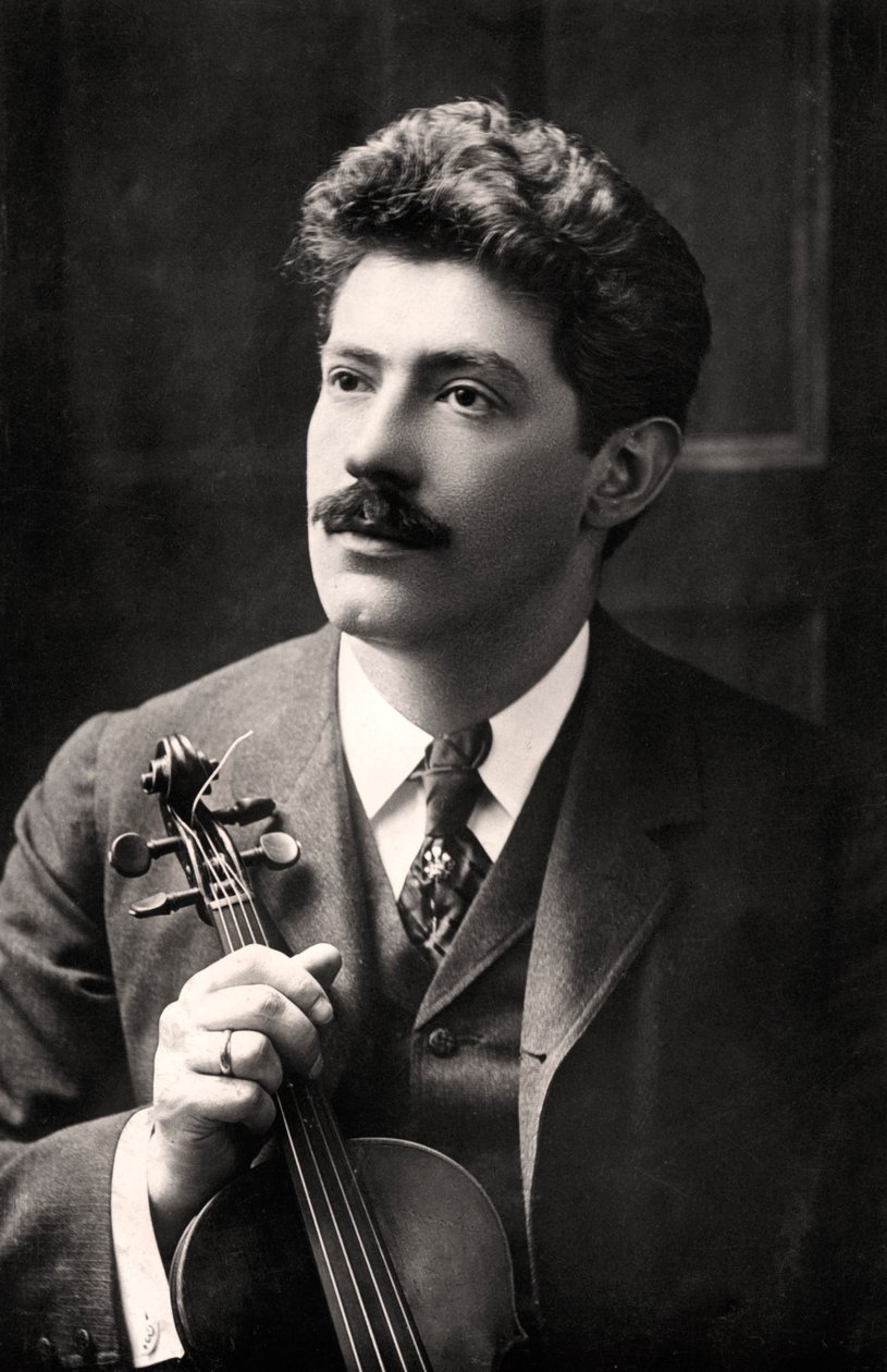 Fritz Kreisler 1875-1962, violinista e compositor americano nascido na Áustria, 1907. de Rotary Photo