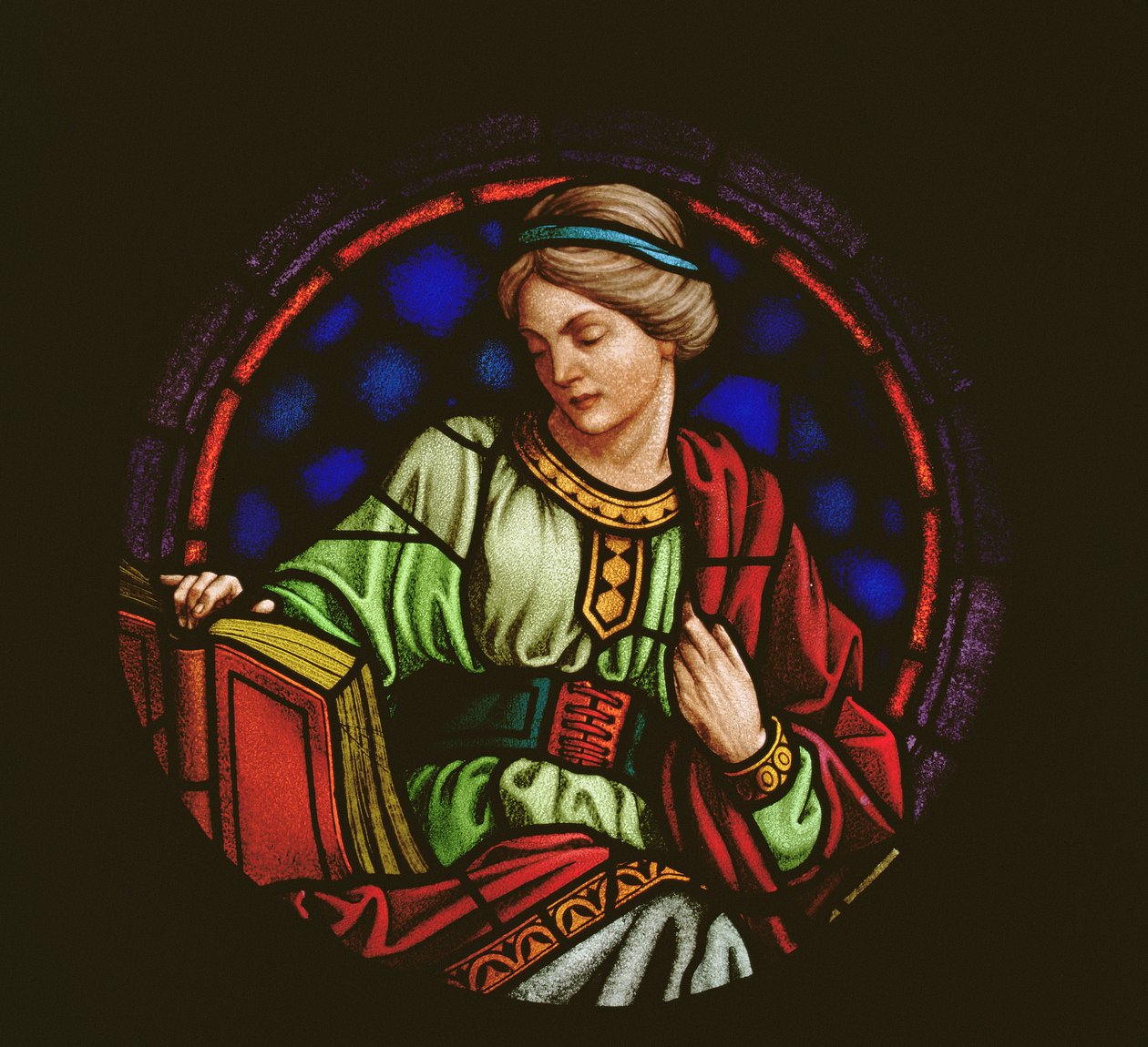 Erudição ou St. Lucy (vitral) de Roth Miksa