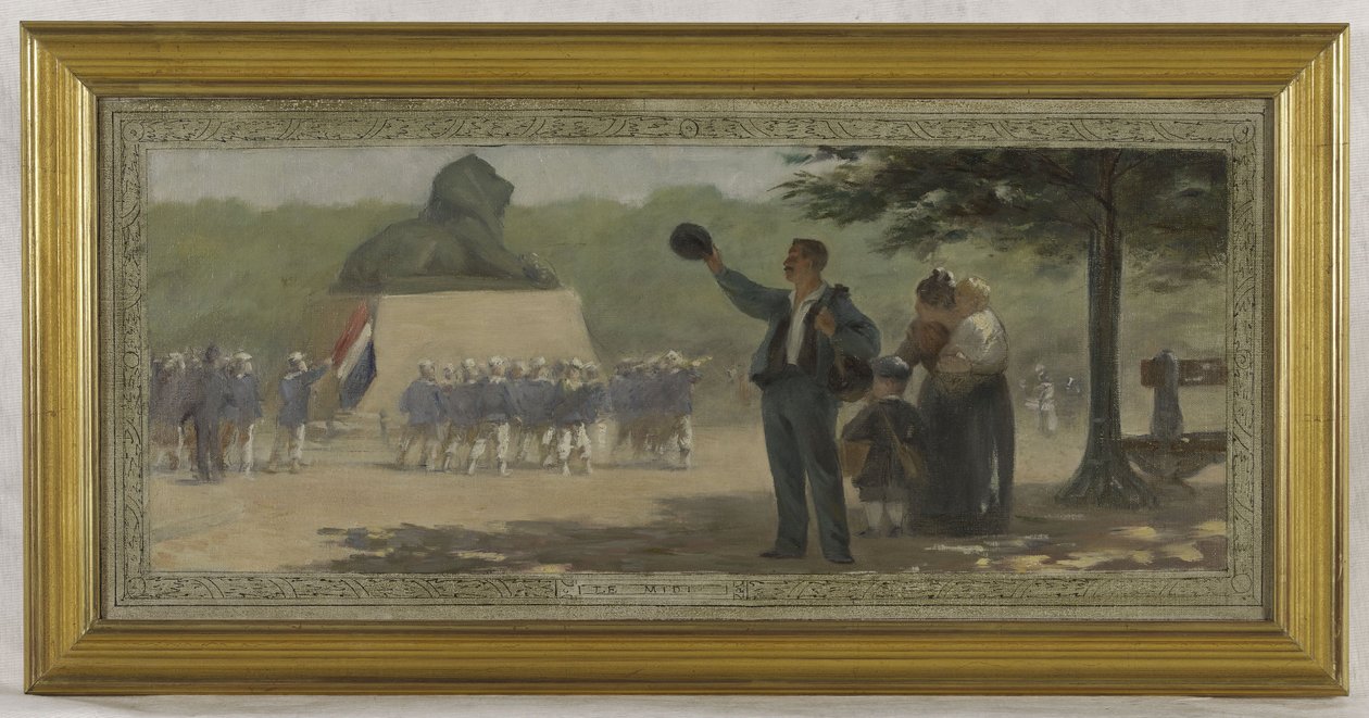Esboço para a sala de casamentos da Câmara Municipal do 14º arrondissement: Le Midi, cerca de 1889 (tinta, óleo sobre tela) de Roussel Géo Roussel Géo