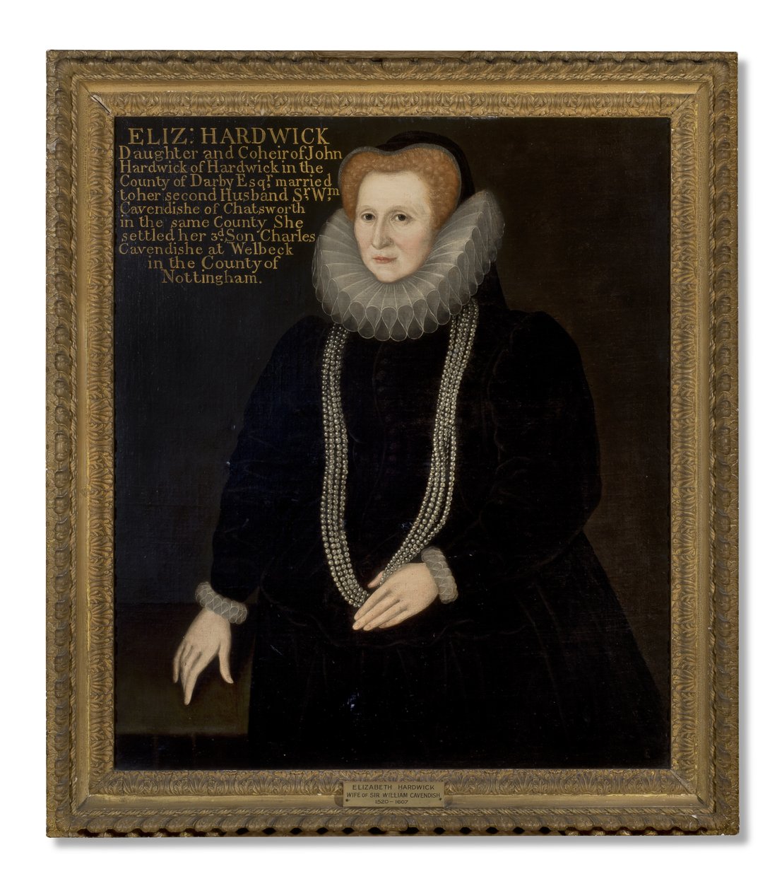 Retrato de Elizabeth Talbot, Condessa de Shrewsbury, conhecida como "Bess of Hardwick". de Rowland Lockey