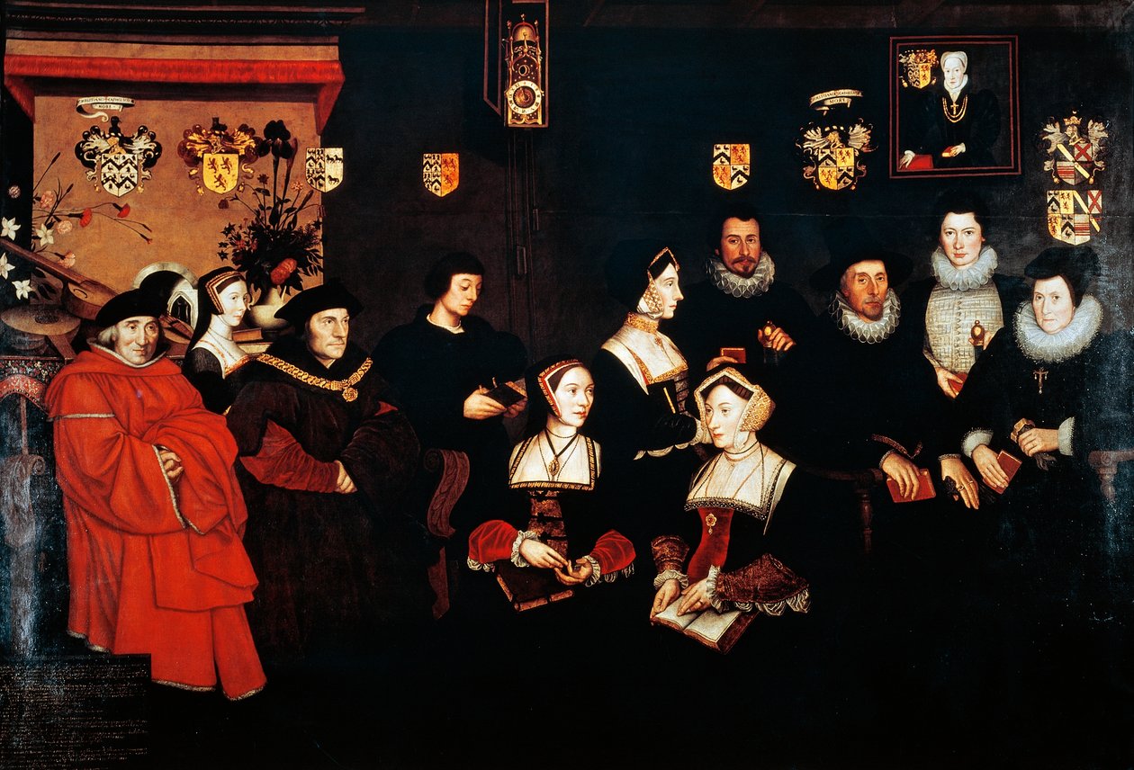 Sir Thomas More, seu pai, sua família e seus descendentes, cerca de 1593 de Rowland Lockey