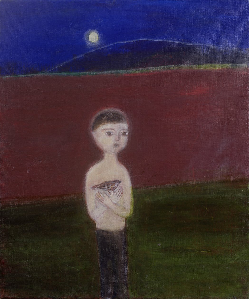 Boy in the Moonlight, acrílico de 2002 sobre tela) de Roya Salari