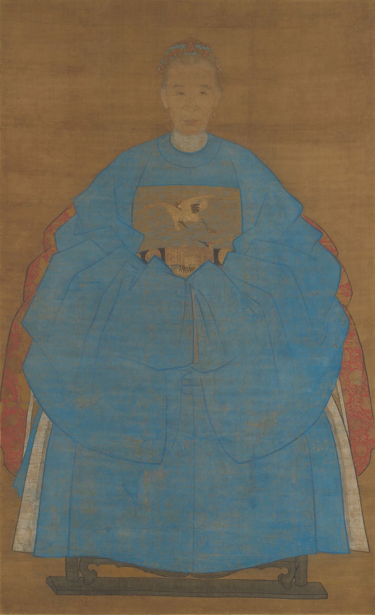 Retrato de uma Velha Senhora, datado de xinyou 1561 ou 1621. de Ruan Zude