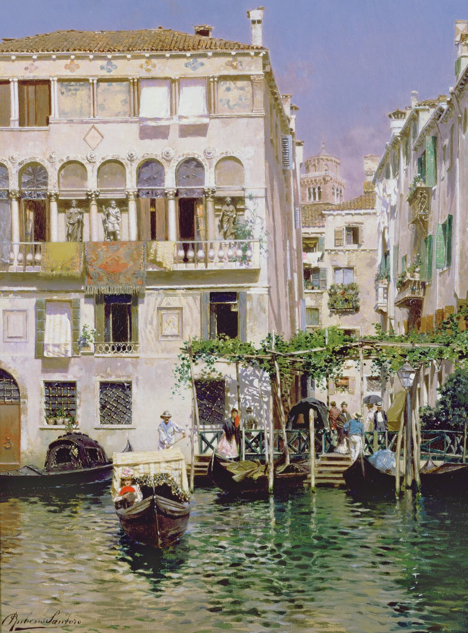 Uma cena de canal em Veneza de Rubens Santoro
