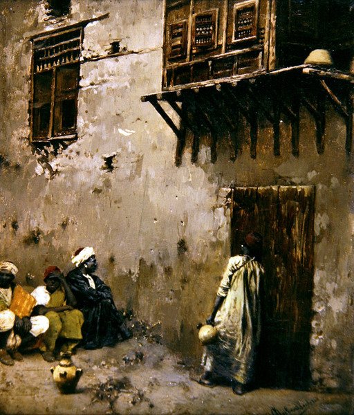 Cena Norte Africana (óleo sobre painel) de Rubens Santoro