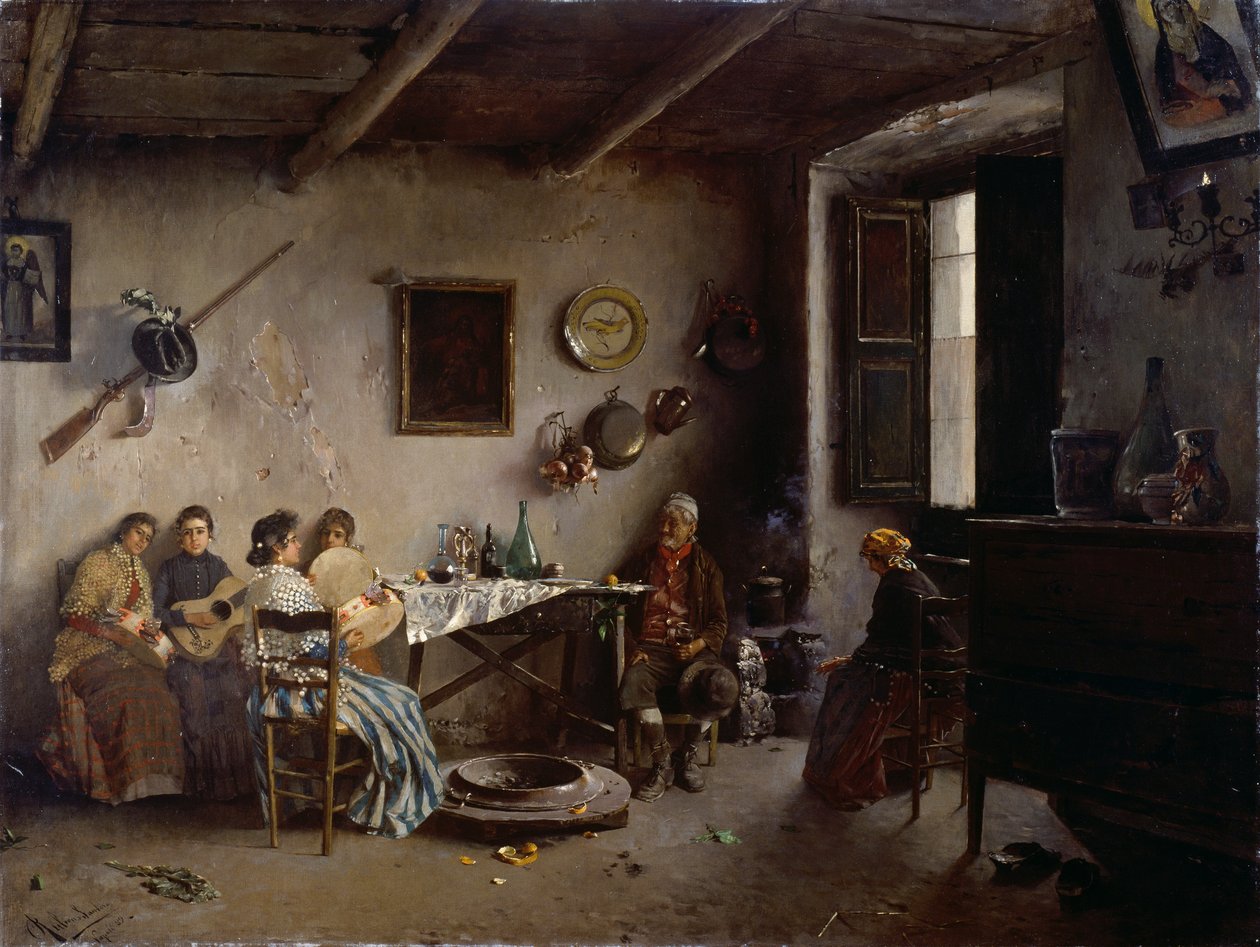 Pessoas dentro de casa de Rubens Santoro