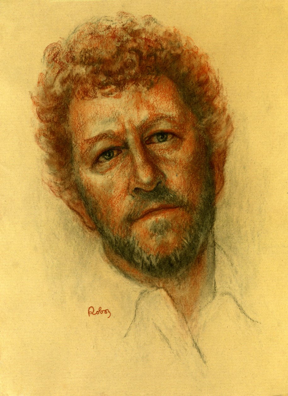 Sebastian Faulks retrato por Zsuzsi Roboz em pastéis c de Rudolf Eichstaedt