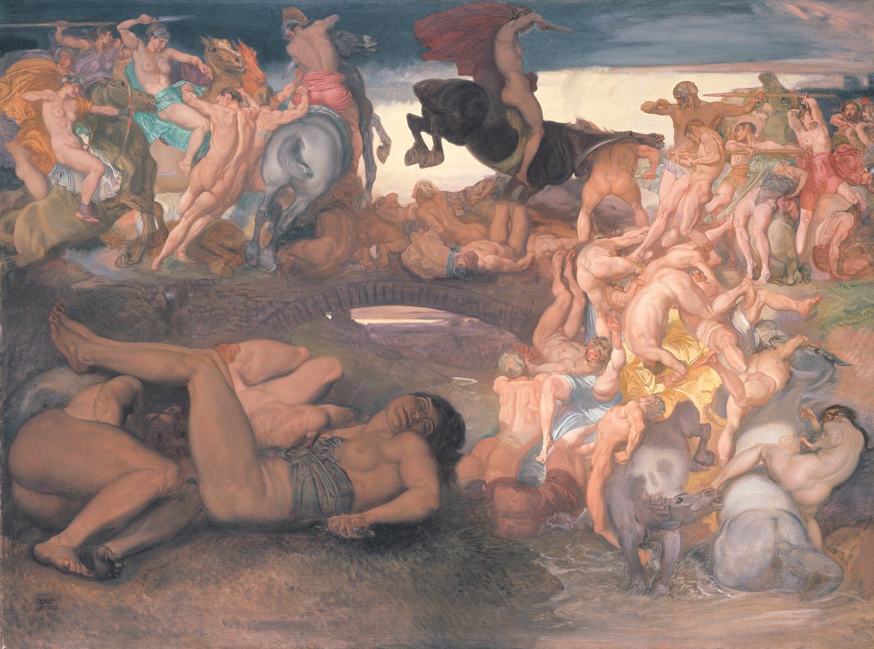 Amazonas Lutando, c.1913 de Rudolf Jettmar