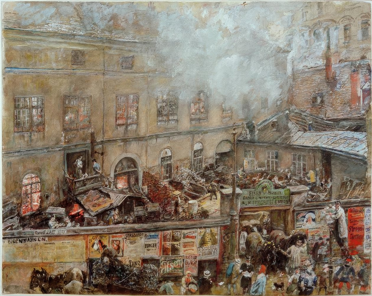 O Eisengießerei Kitschelt no Skodagasse em Viena de Rudolf von Alt