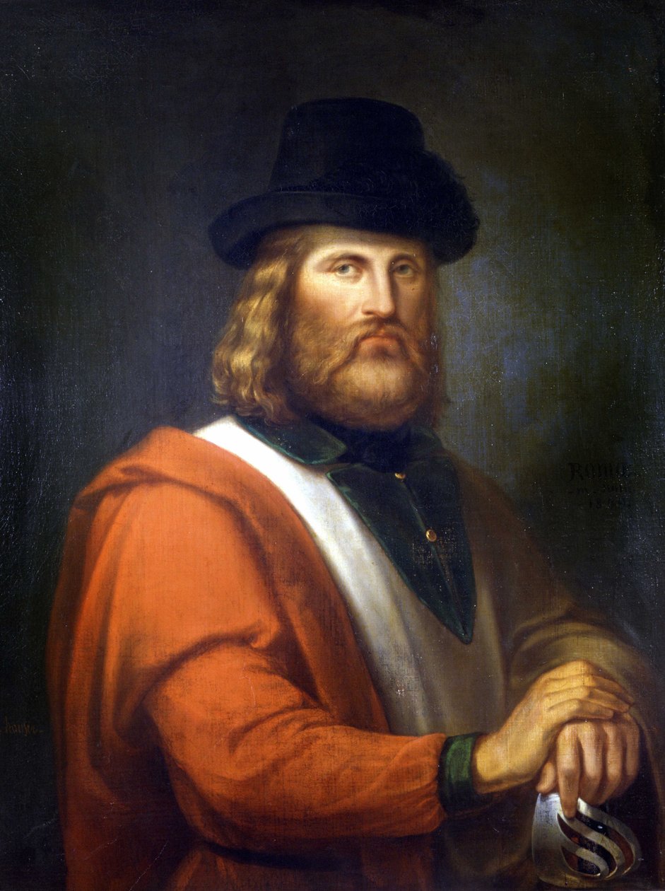Giuseppe Garibaldi pintura de R.E.Hauser de Rudolf Eduard Hauser
