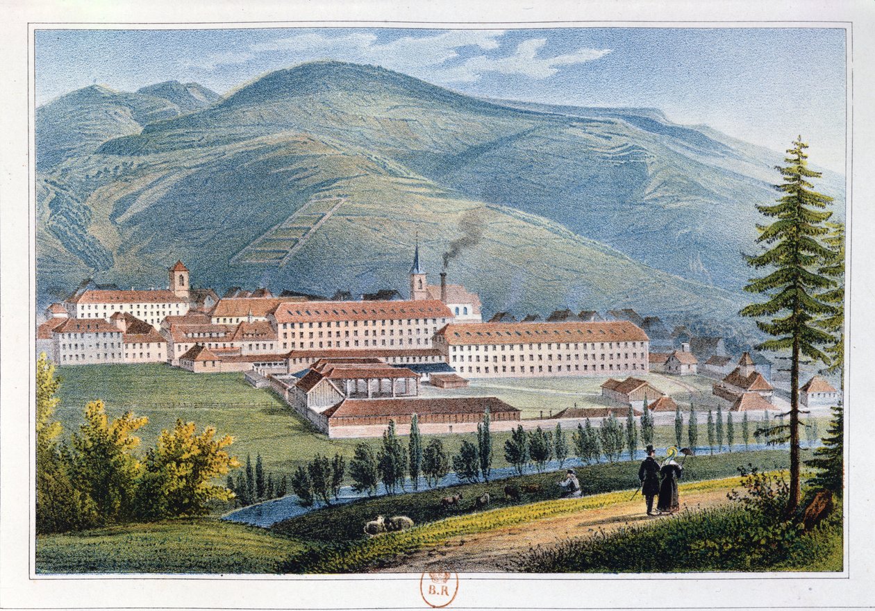 Fábrica dos senhores Hartmann e Fils, Munster, Alsácia, França, 1842 de Rudolf Huber