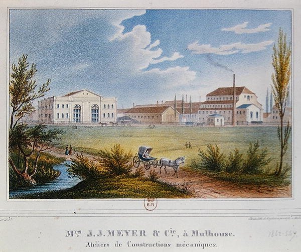 Fábrica do Sr. Meyer & Cie em Mulhouse, França de Rudolf Huber