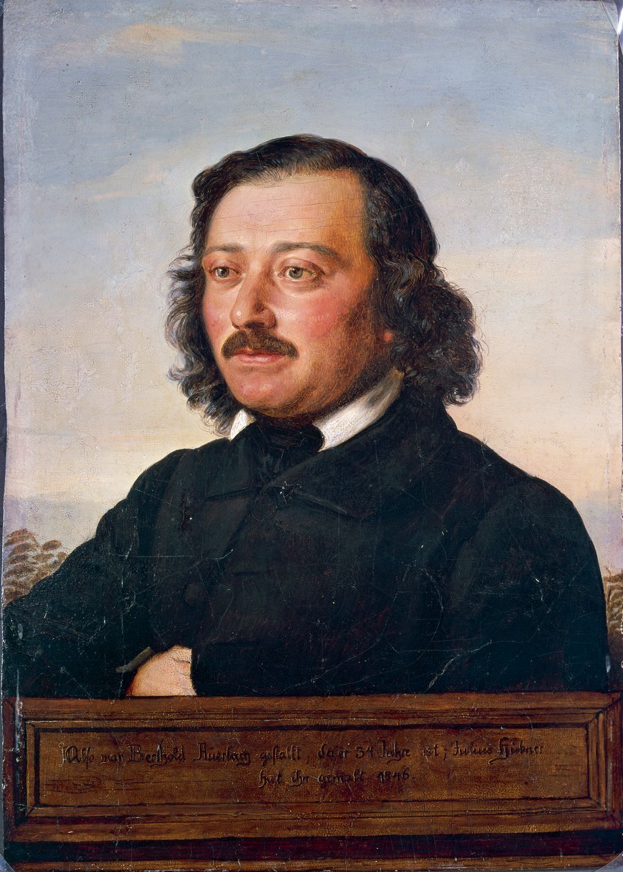 Retrato de Berthold Auerbach de Rudolf Julius Benno Huebner