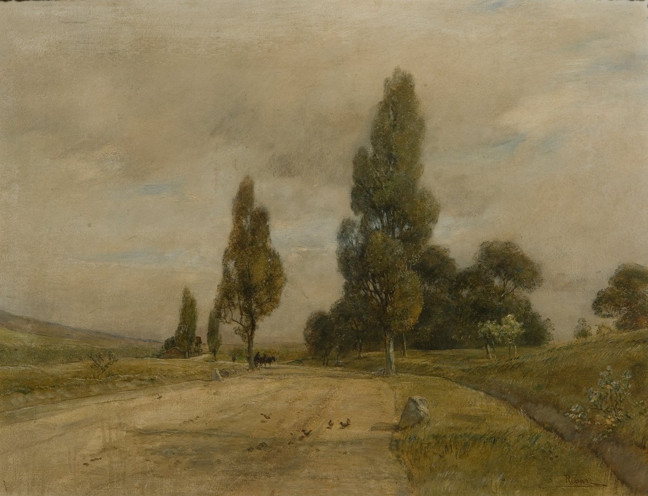 Estrada perto de Deutsch-Altenburg, no sopé do Monte do Turco de Rudolf Ribarz