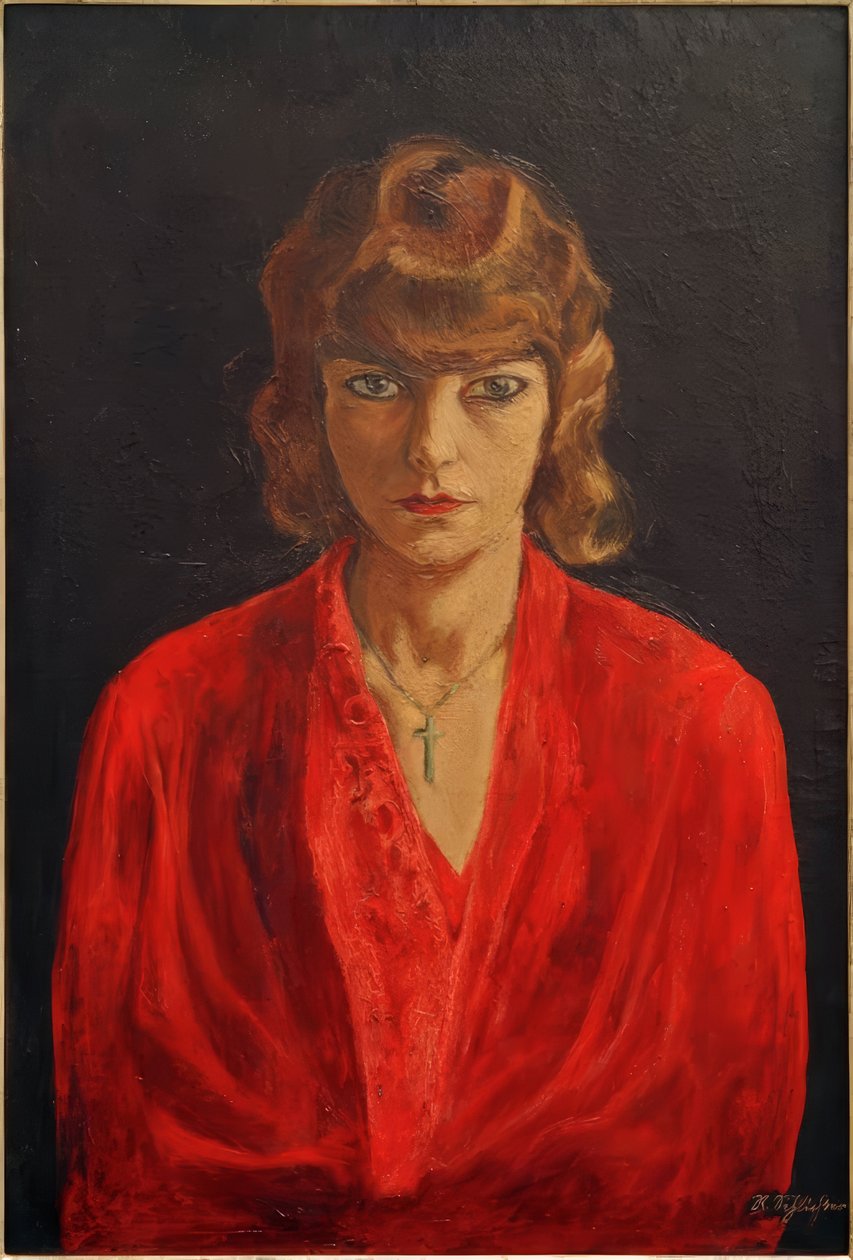 Speedy com blusa vermelha de Rudolf Schlichter