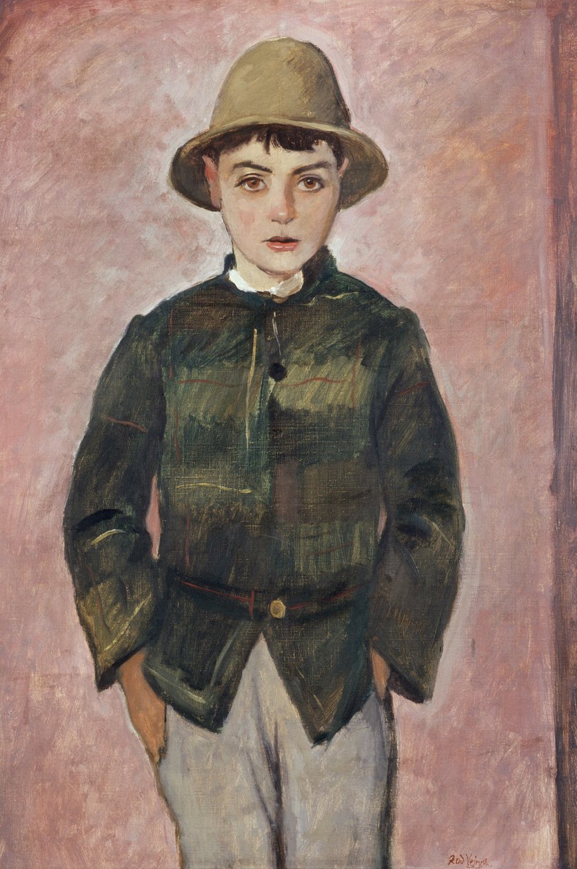 Country Boy, por volta de 1928 (óleo sobre tela) de Rudolf Vejrych