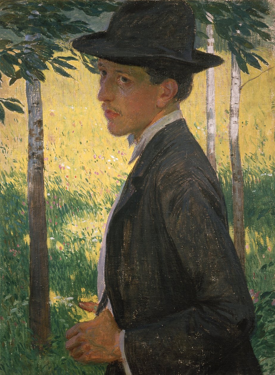 Auto-retrato, por volta de 1905 (óleo sobre tela) de Rudolf Vejrych