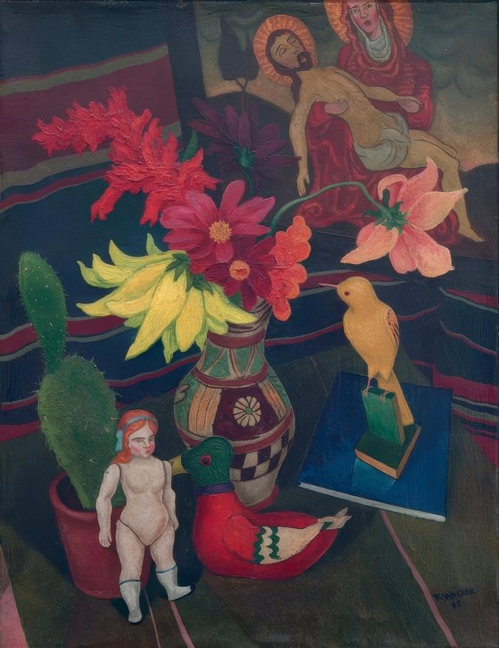 Natureza Morta com Boneca Nua, Cactus e Pietà Image de Rudolf Wacker