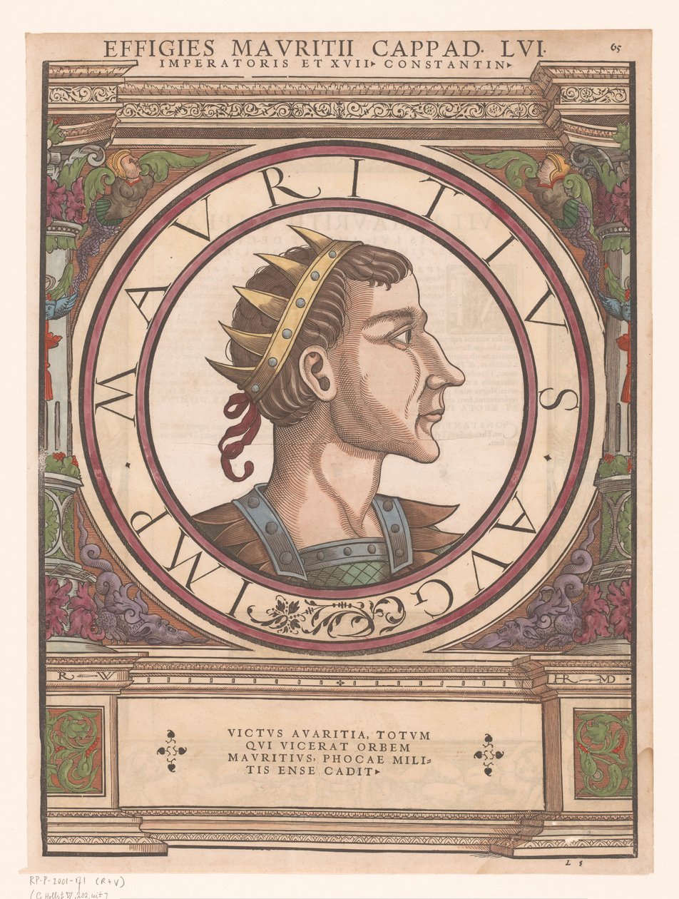 Retrato das Maurícias Capadócio em moldura arquitectónica de Rudolf Wyssenbach