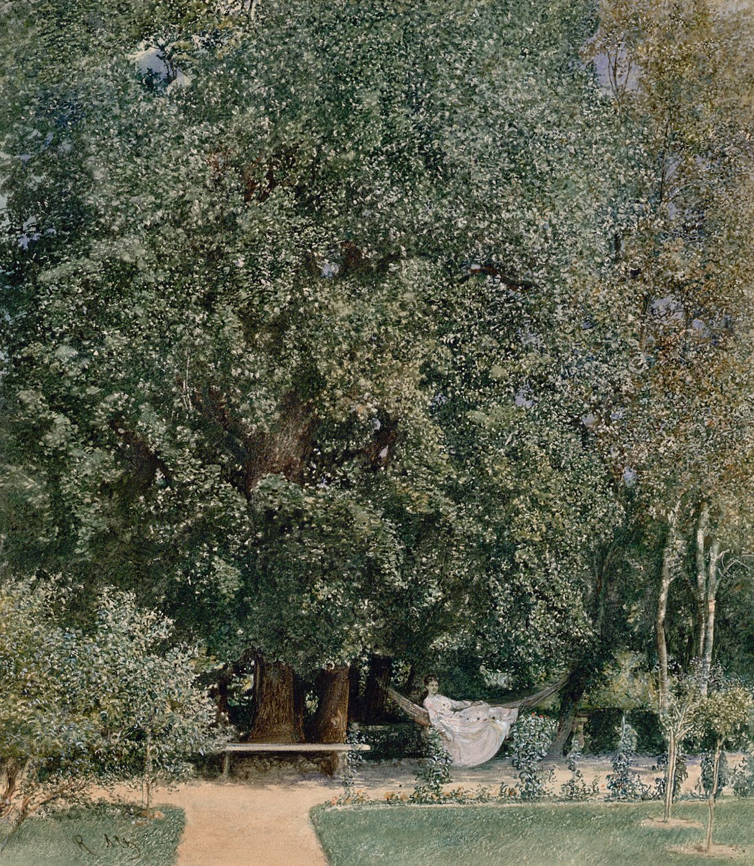 Do parque termal em Tepliz de Rudolf von Alt