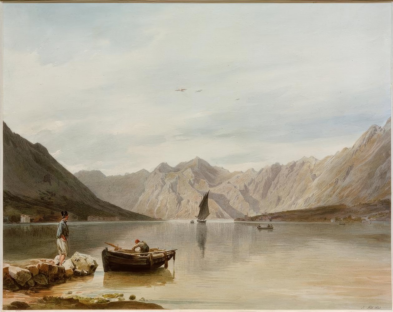 Vista contra Mula e Dobrota em Cattaro de Rudolf von Alt