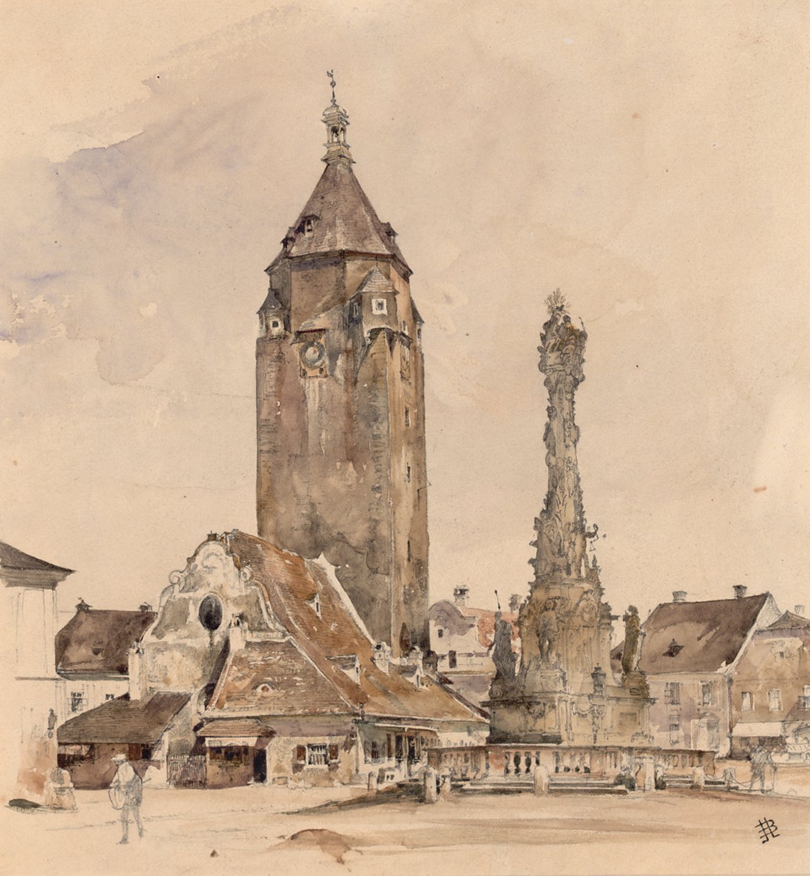 A antiga Câmara Municipal de Korneuburg de Rudolf von Alt