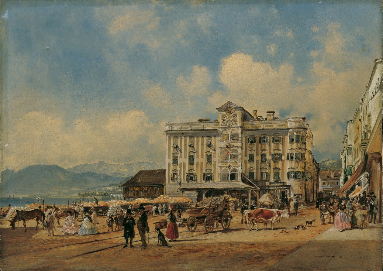 A Câmara Municipal de Gmunden de Rudolf von Alt