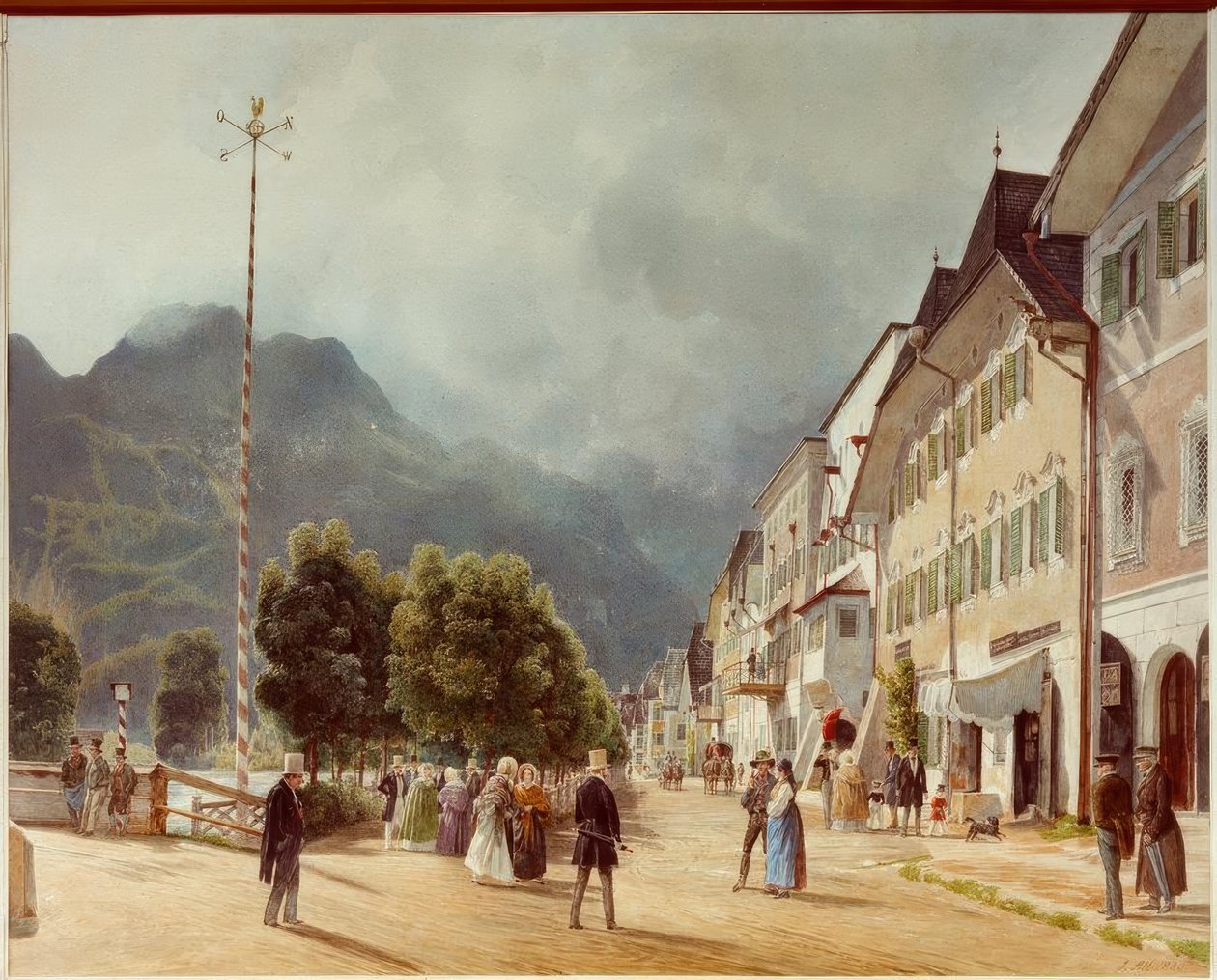 A Esplanada em Ischl de Rudolf von Alt