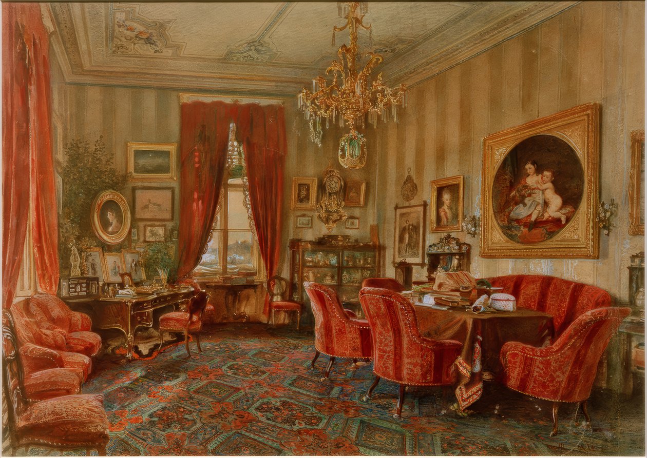 Salão Vienense do Período Makart de Rudolf von Alt
