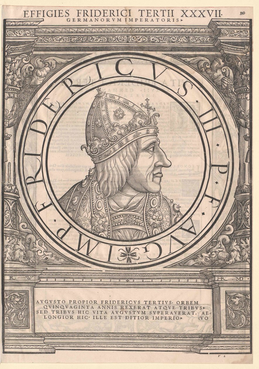 Sacro Imperador Romano Frederico III (impressão) de Rudolph Wyssenbach