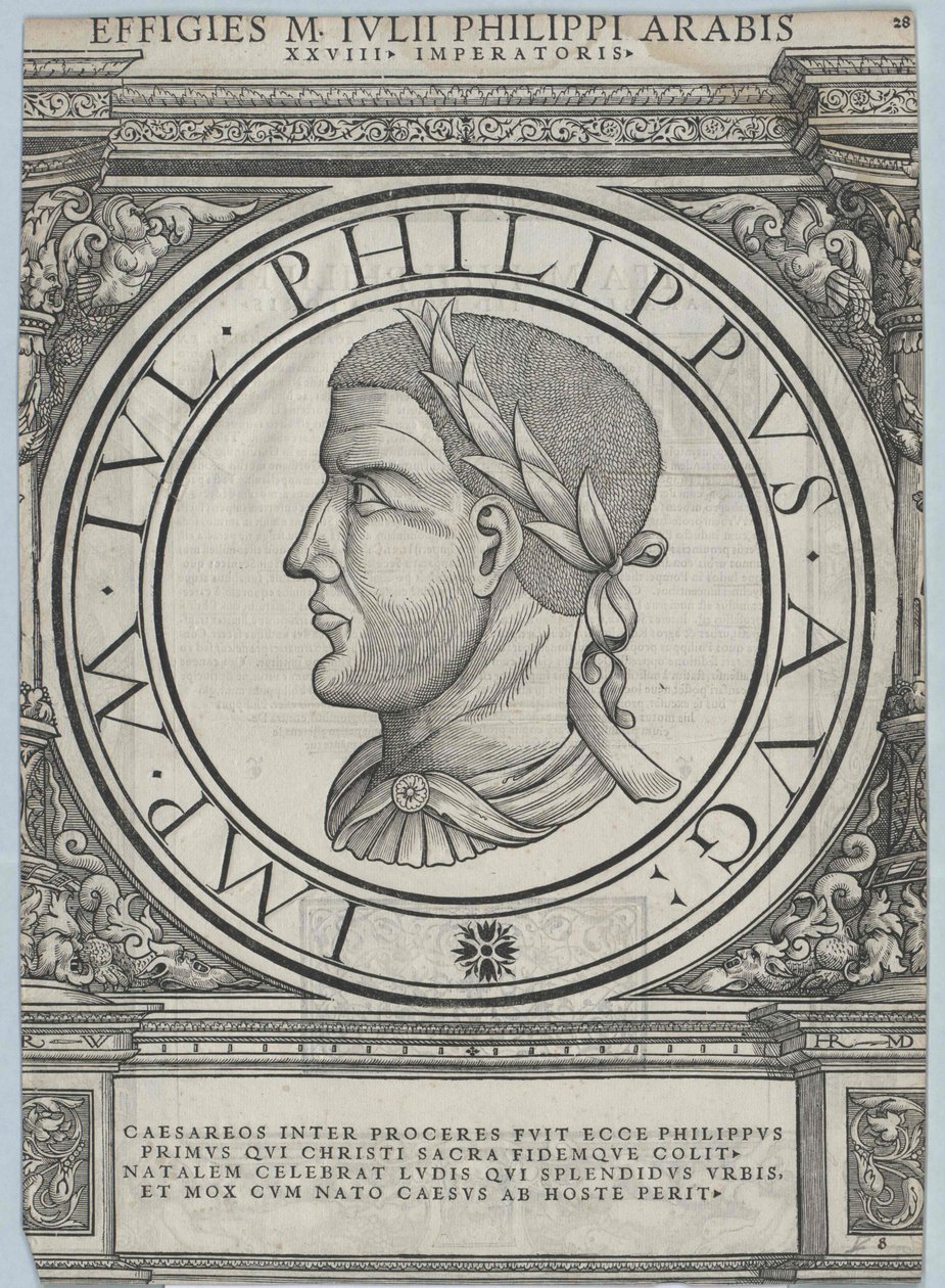 Imperador romano Filipe, o Árabe (gravura) de Rudolph Wyssenbach